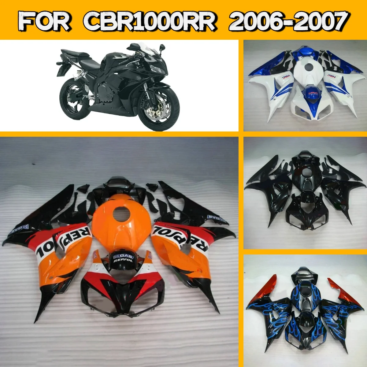 High-Quality Fairings for 2006 2007 Honda CBR 1000RR Injection Fairing Panel Set 06 07 CBR1000RR Unique Design Body Parts
High-Quality Fairings for 2006 2007 Honda CBR 1000RR Injection Fairing Panel Set 06 07 CBR1000RR Unique Design Body Parts
