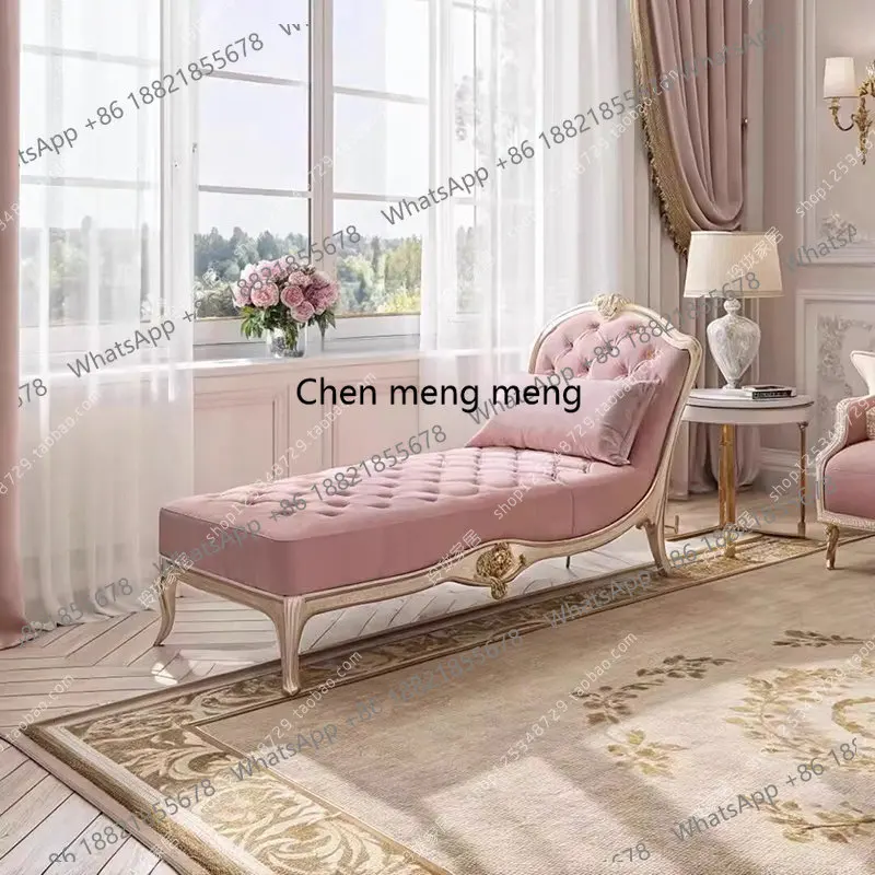 French solid wood carving flower balcony princess chair pink fabric princess beauty couch bedroom lounge chair
French solid wood carving flower balcony princess chair pink fabric princess beauty couch bedroom lounge chair