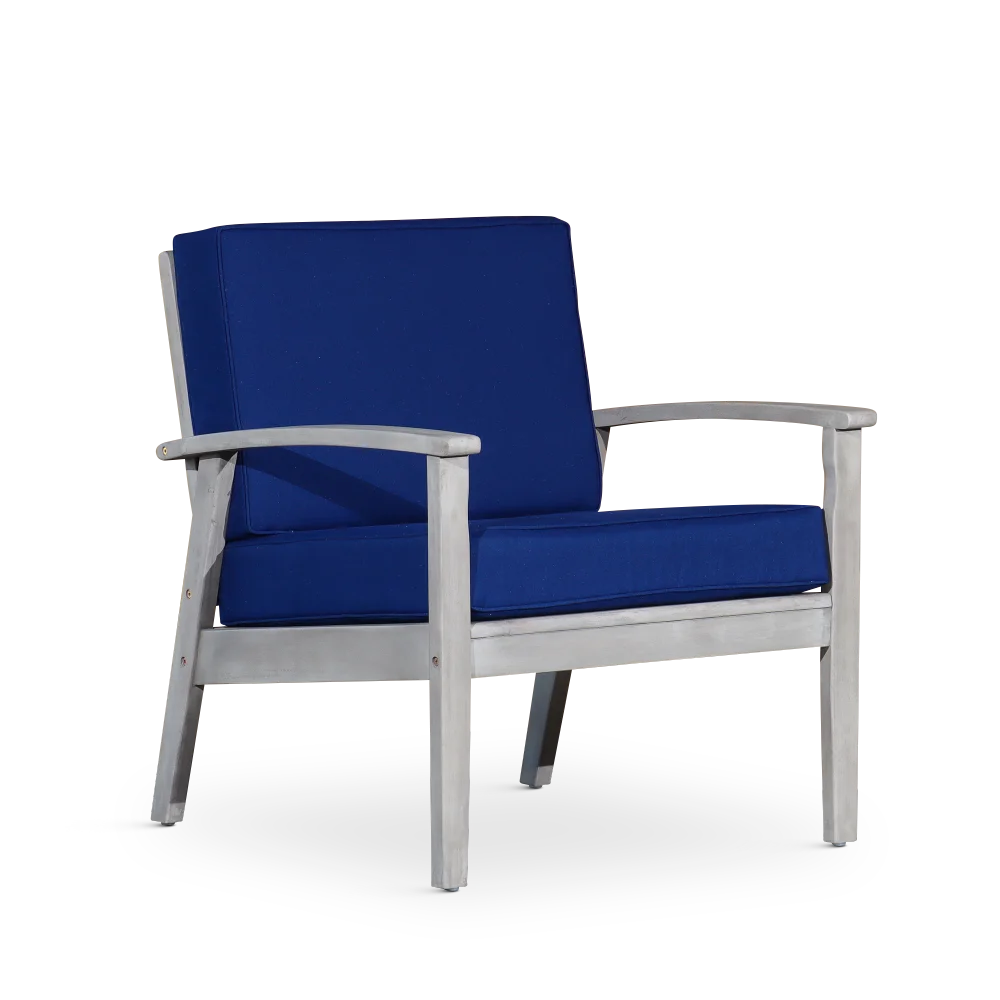 Кресло Deep Seat из эвкалипта, серебристо-серое покрытие, темно-синие подушки
Кресло Deep Seat из эвкалипта, серебристо-серое покрытие, темно-синие подушки