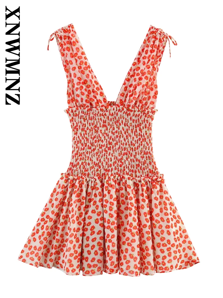 XNWMNZ 2025 Summer Female boho Sexy V-Collar Backless mini Pleated dress Fashion Holiday Woman's Sleeveless Shoulder Dresses
XNWMNZ 2025 Summer Female boho Sexy V-Collar Backless mini Pleated dress Fashion Holiday Woman's Sleeveless Shoulder Dresses