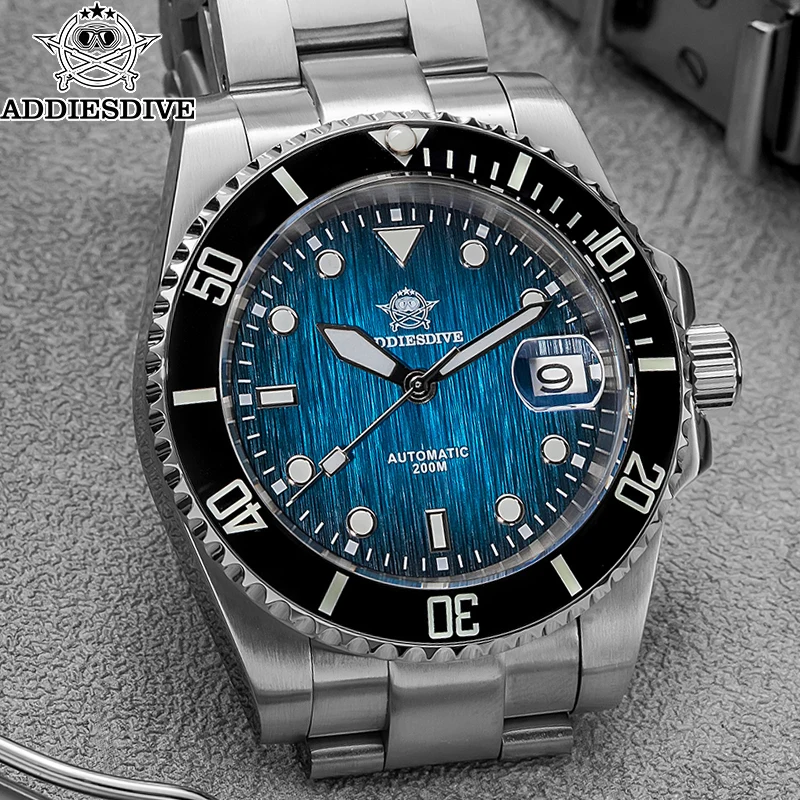 ADDIESDIVE Automatic Watch for Men New Sapphire AR Coated 20Bar Supper Luminous Men Wristwatch Mechanical AD2078 Waterproof 200m
ADDIESDIVE Automatic Watch for Men New Sapphire AR Coated 20Bar Supper Luminous Men Wristwatch Mechanical AD2078 Waterproof 200m