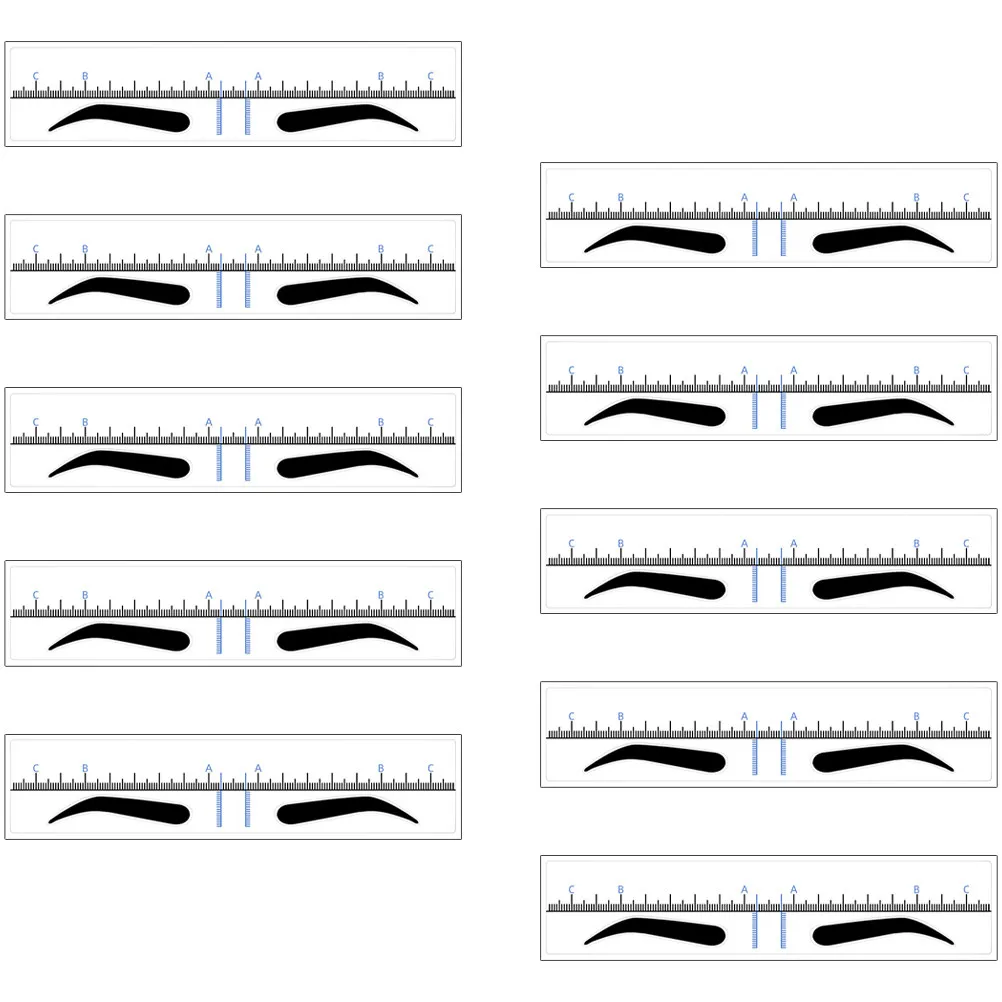 Набор из 10 шт. трафаретов-линейек для коррекции бровей: практичный инструмент для создания идеально симметричных бровей, шаблон для макияжа, линейка для бровей
Набор из 10 шт. трафаретов-линейек для коррекции бровей: практичный инструмент для создания идеально симметричных бровей, шаблон для макияжа, линейка для бровей
