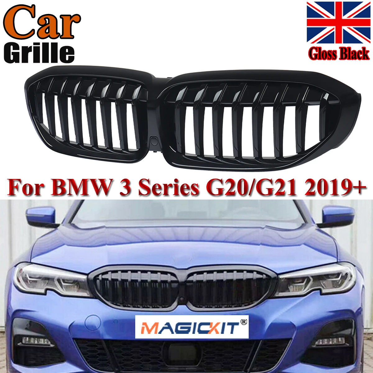 Racing Grills Replace For BMW 3 Series G20 G21 2019-2022 318i 320i 320d 330i 340i 340d Front Bumper Kidney Grille Glossy Black
Racing Grills Replace For BMW 3 Series G20 G21 2019-2022 318i 320i 320d 330i 340i 340d Front Bumper Kidney Grille Glossy Black