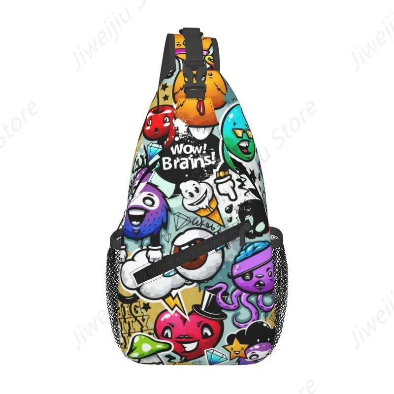 Custom Funny Streetart Graffiti Cartoon Art Sling Chest Crossbody Bag Men Fashion Shoulder Backpack for Hiking
Custom Funny Streetart Graffiti Cartoon Art Sling Chest Crossbody Bag Men Fashion Shoulder Backpack for Hiking