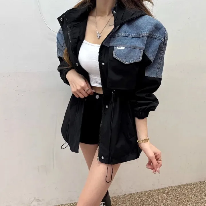 Женская повседневная рабочая одежда средней длины с капюшоном в Корейском стиле, осенне-зимний модный топ Long Sve
Женская повседневная рабочая одежда средней длины с капюшоном в Корейском стиле, осенне-зимний модный топ Long Sve