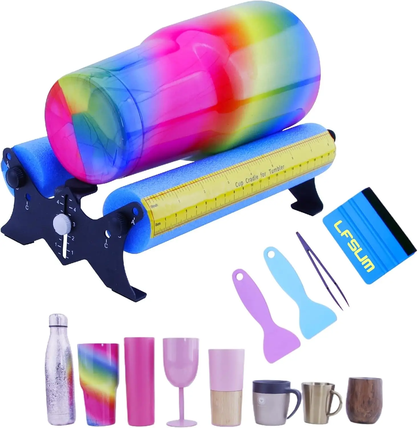 Adjustable Cup Cradle for Tumblers, Foam Holder with Measurements, Craft Accessory for Glasses & Bottles
Adjustable Cup Cradle for Tumblers, Foam Holder with Measurements, Craft Accessory for Glasses & Bottles