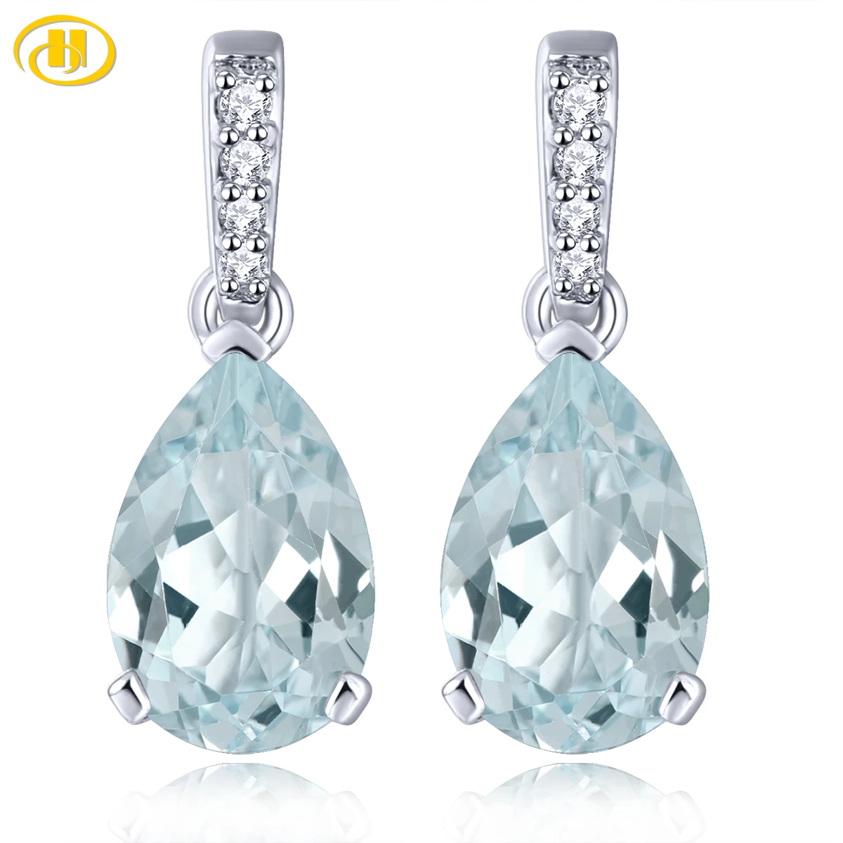 Natural Aquamarine Solid Silver Stud Earring 2.5 Carats Genuine Gemstone Light Blue Simple Classic Fine Jewelrys S925 Decoration
Natural Aquamarine Solid Silver Stud Earring 2.5 Carats Genuine Gemstone Light Blue Simple Classic Fine Jewelrys S925 Decoration