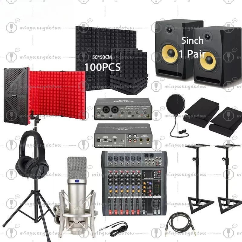 DAYMIC Q24+87U Sound Card Microphone Speaker Set, Professional Dubbing Special Equipment, Full Set Microphone
DAYMIC Q24+87U Sound Card Microphone Speaker Set, Professional Dubbing Special Equipment, Full Set Microphone