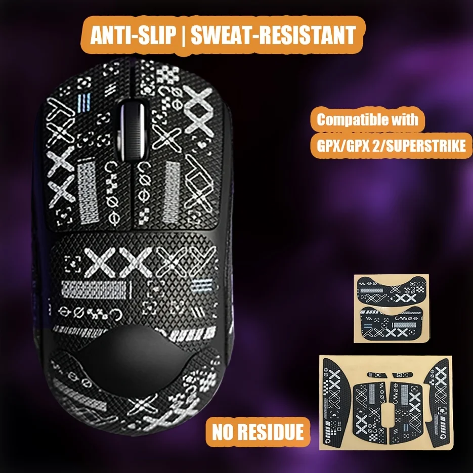 Suitable For Logitech G Pro X Superlight GPW Wireless No Mouse DIY Handmade Mouse Grip Tape Skate Sticker Non Slip Skin