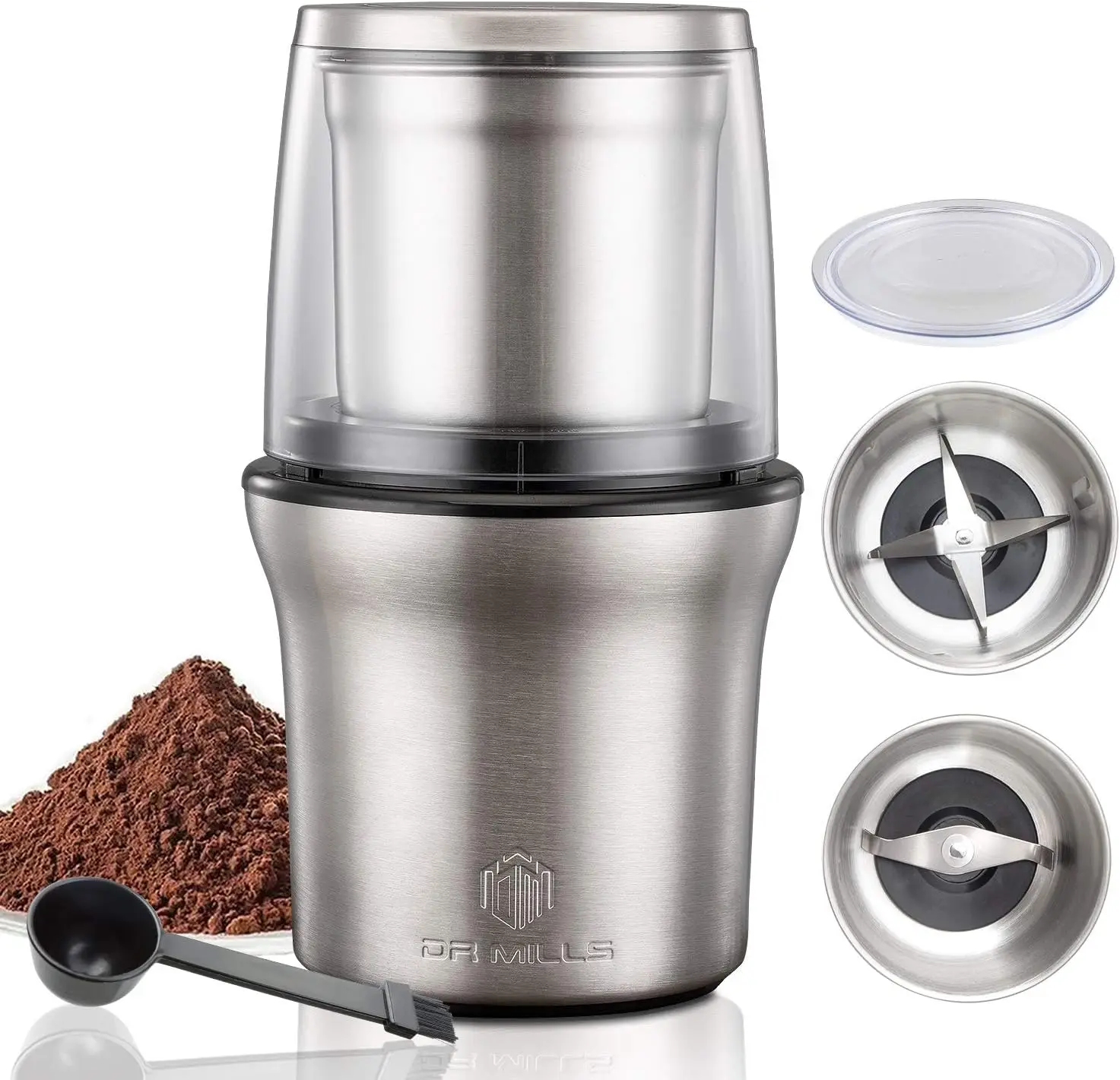 DM-7412M Stainless Steel Electric Dried Spice and Coffee Grinder,2 in 1 Wet and Dry, Removable Cups, Dishwasher Safe
DM-7412M Stainless Steel Electric Dried Spice and Coffee Grinder,2 in 1 Wet and Dry, Removable Cups, Dishwasher Safe