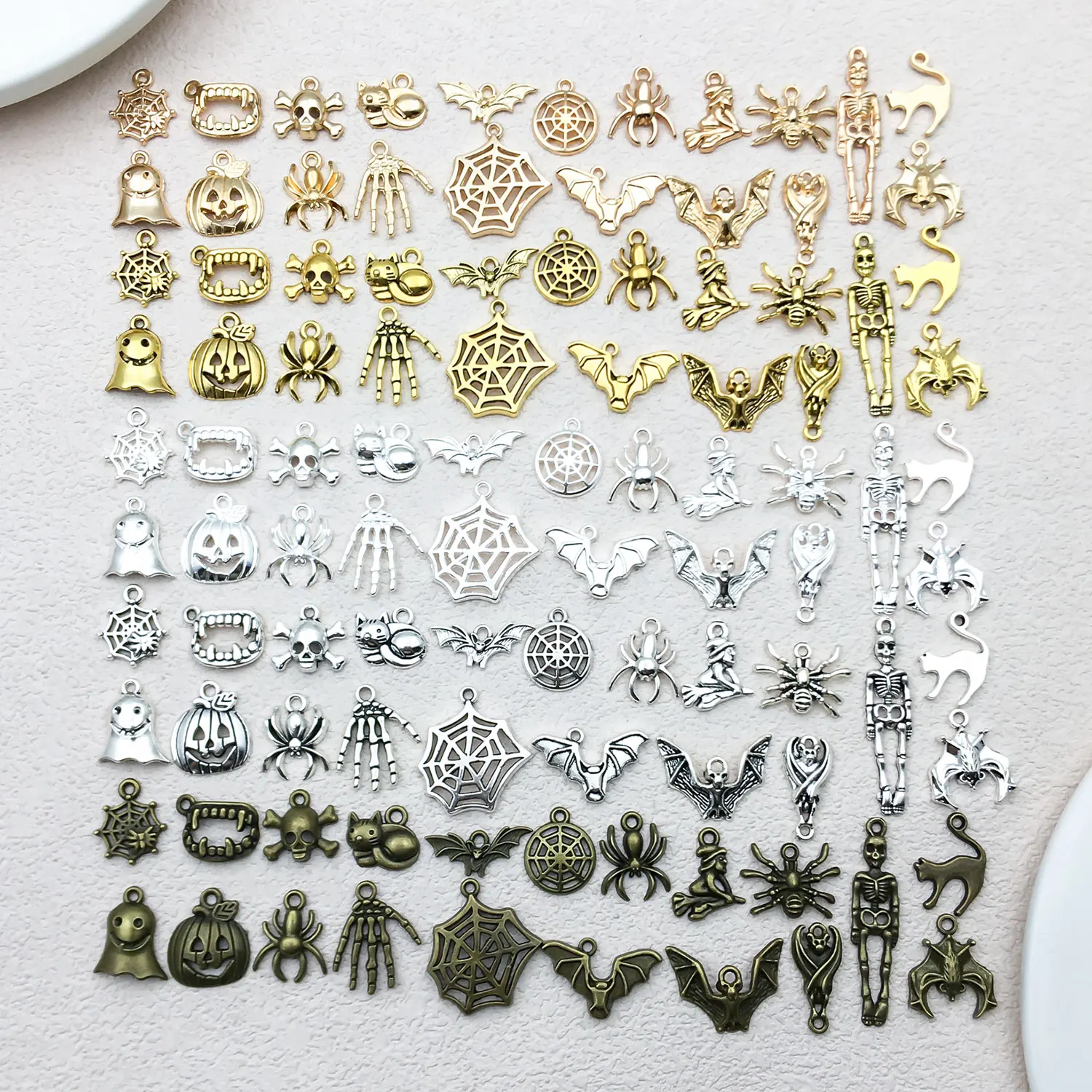 Mix 20/100pcs zinc alloy Halloween series, fashion jewelry necklace making DIY craft Halloween Christmas fashion accessories
Mix 20/100pcs zinc alloy Halloween series, fashion jewelry necklace making DIY craft Halloween Christmas fashion accessories
