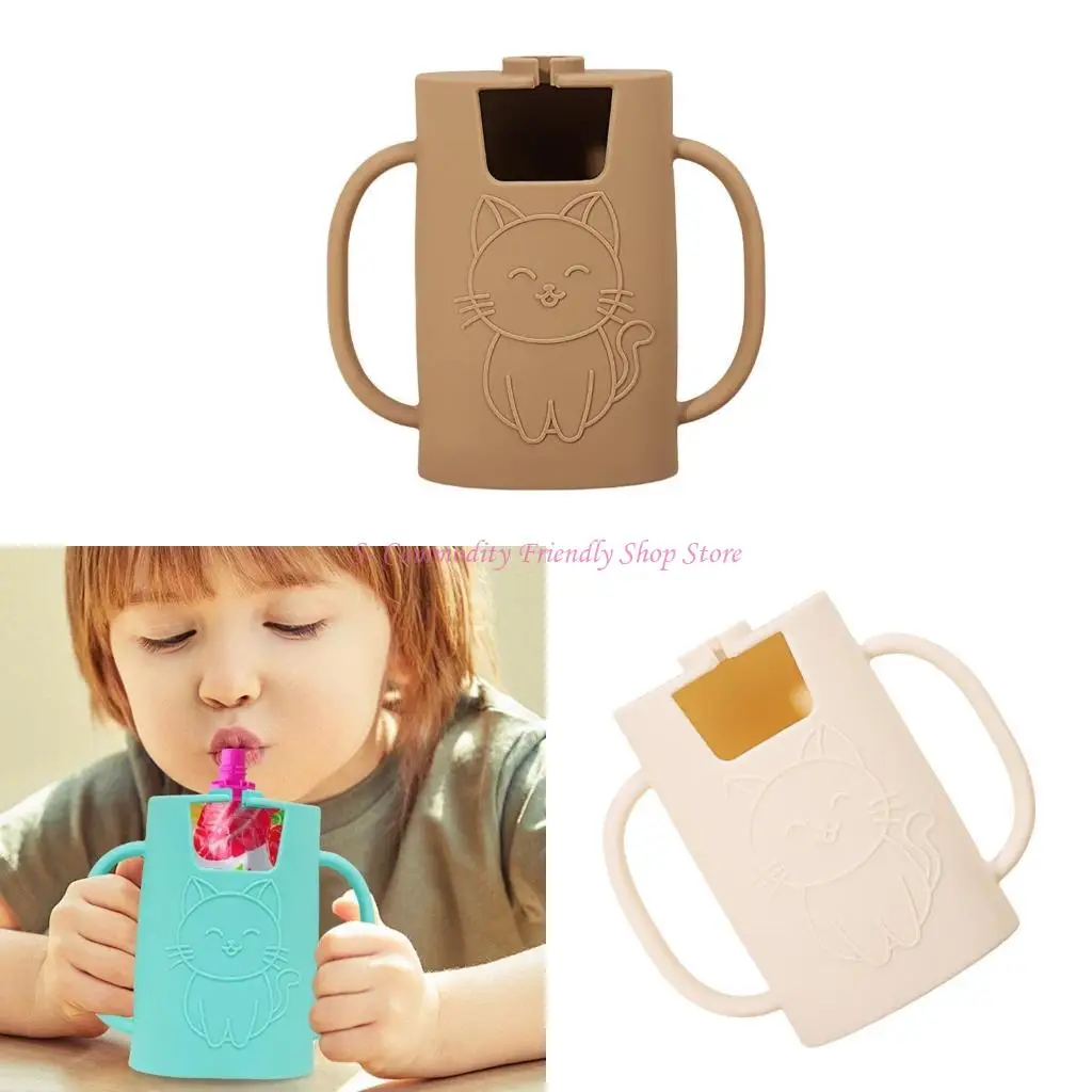 85AE Soft Silicone Holder Children's Milk Cup Storage Sleeve Protects Baby from Spills and Heat for Travel
85AE Soft Silicone Holder Children's Milk Cup Storage Sleeve Protects Baby from Spills and Heat for Travel