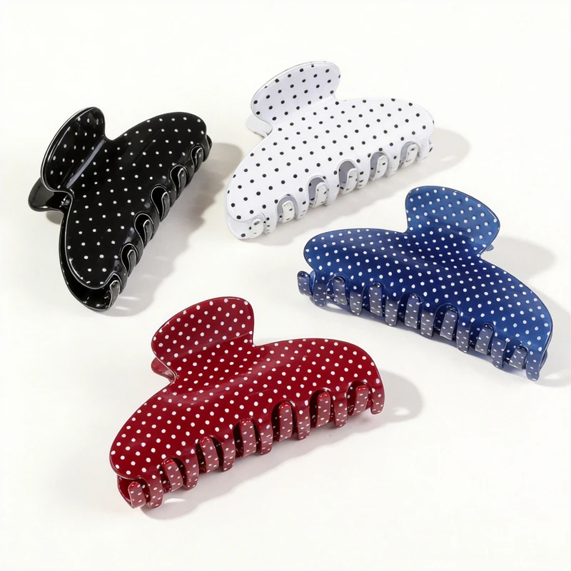 1PC Dot Printed Elegant Clips Strong Hold Acrylic Hair Claw Clip for Women Girls Teens Large Metal Claw Clips for Thick Hair
1PC Dot Printed Elegant Clips Strong Hold Acrylic Hair Claw Clip for Women Girls Teens Large Metal Claw Clips for Thick Hair
