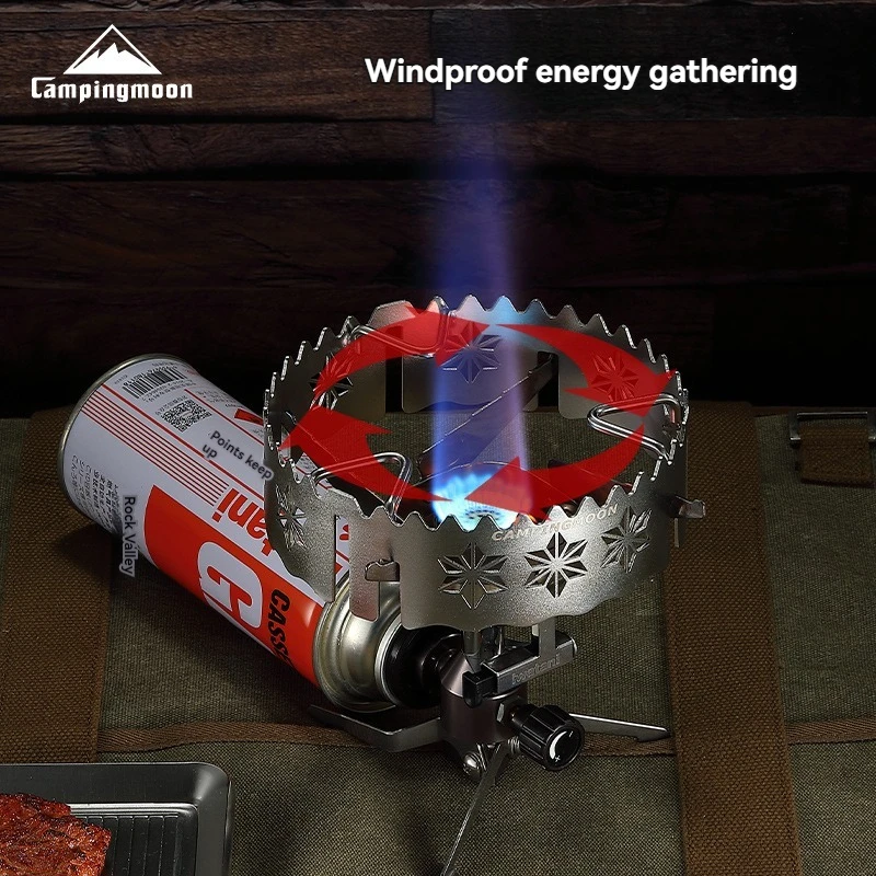 CAMPINGMOON ST-141 Stainless steel camping card stove head, anti slip and windproof stove frame
CAMPINGMOON ST-141 Stainless steel camping card stove head, anti slip and windproof stove frame