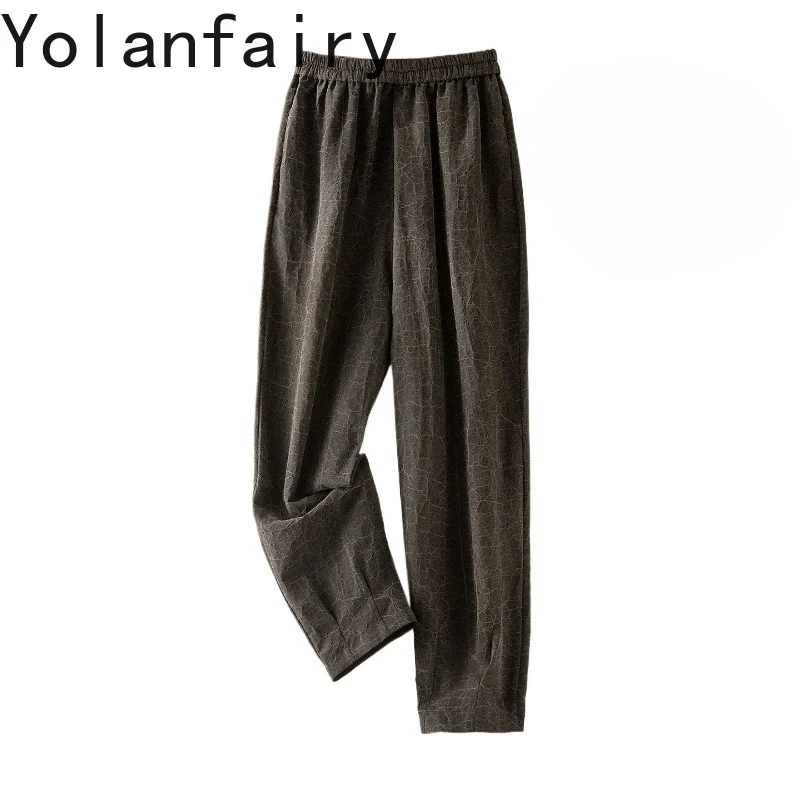 YOLANFAIRY High Quality 100%Real Mulberry Silk Pants Woman Clothes Elastic Waist Harem Pants Women Casual Watered Gauze Trousers
YOLANFAIRY High Quality 100%Real Mulberry Silk Pants Woman Clothes Elastic Waist Harem Pants Women Casual Watered Gauze Trousers