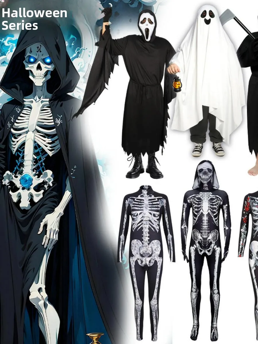 Новый костюм на Хэллоуин, играющий в еду цветок, призрак, Бог смерти, косплей, цельный костюм со скелетом, странные вещи, сезон 5, полиэстер
Новый костюм на Хэллоуин, играющий в еду цветок, призрак, Бог смерти, косплей, цельный костюм со скелетом, странные вещи, сезон 5, полиэстер