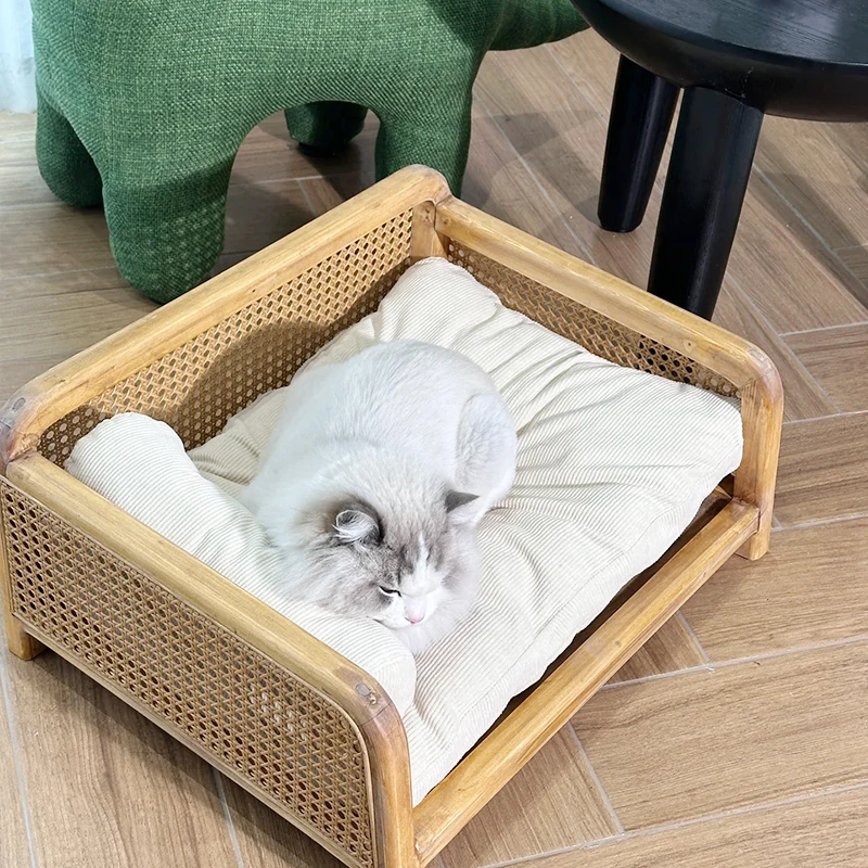 Handwoven Rattan Cat Bed Summer Breathable Pet Sofa Multi-Functional Cat Hammock Space-Saving Minimalist Lounge for Living Room
Handwoven Rattan Cat Bed Summer Breathable Pet Sofa Multi-Functional Cat Hammock Space-Saving Minimalist Lounge for Living Room