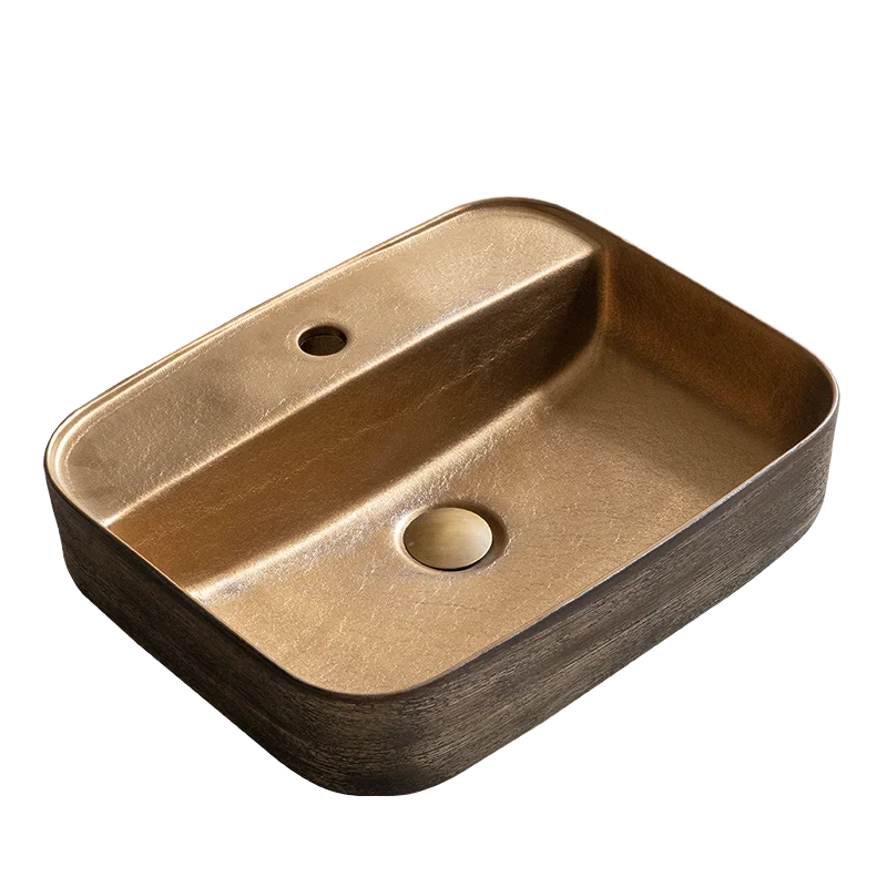 Golden counter basin, splash-proof hand wash single basin, courtyard pool, balcony household hand wash basin
Golden counter basin, splash-proof hand wash single basin, courtyard pool, balcony household hand wash basin