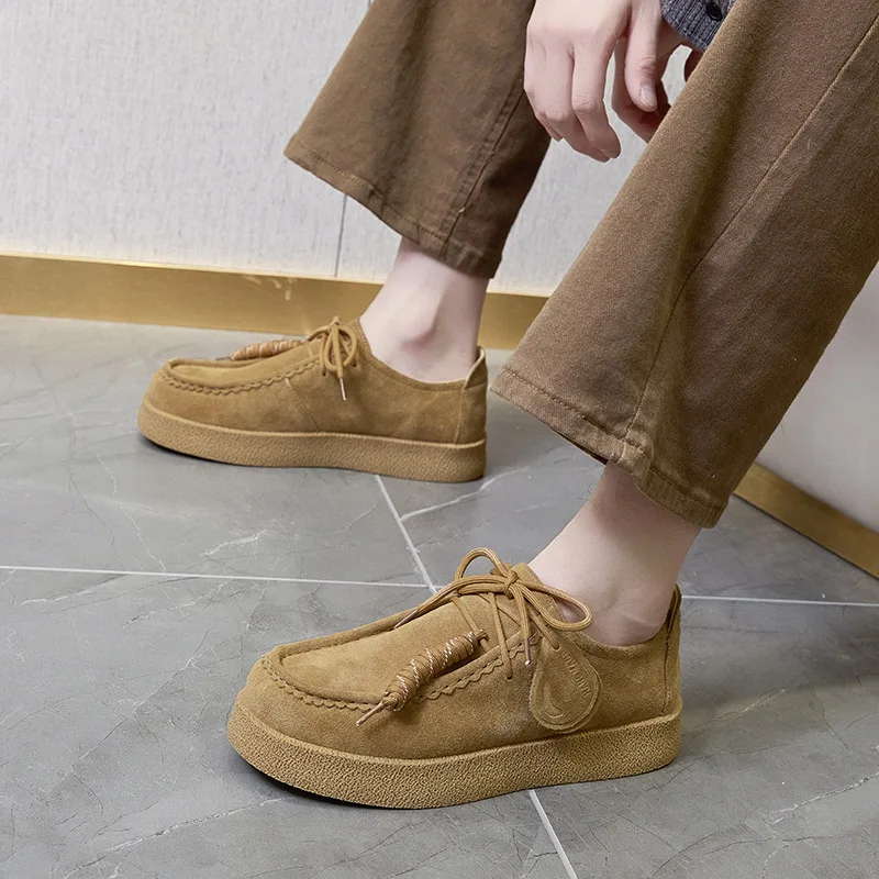 Retro Casual Men Shoes Suede Leather Loafers Male Sneakers Comfor Soft Sole Driving footwear Fashion no slip Walking Flats
Retro Casual Men Shoes Suede Leather Loafers Male Sneakers Comfor Soft Sole Driving footwear Fashion no slip Walking Flats
