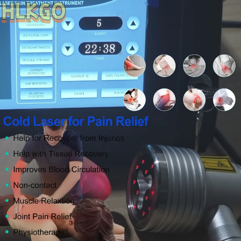 HLKGO Physiotherapy Equipment Cold Laser Massager for Body Relaxation and Muscle Pain Relief Professional Device 
HLKGO Physiotherapy Equipment Cold Laser Massager for Body Relaxation and Muscle Pain Relief Professional Device