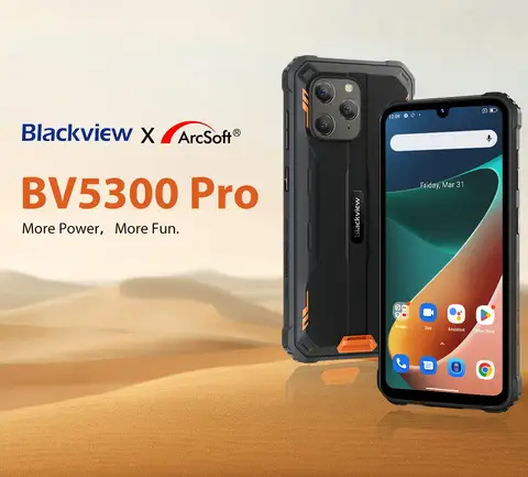 Telefono robusto Blackview BV5300 PRO, display HD da 6,1", batteria da 6580 mAh, 4 GB di RAM 64 GB di ROM, IP68 IP69K impermeabile antipolvere