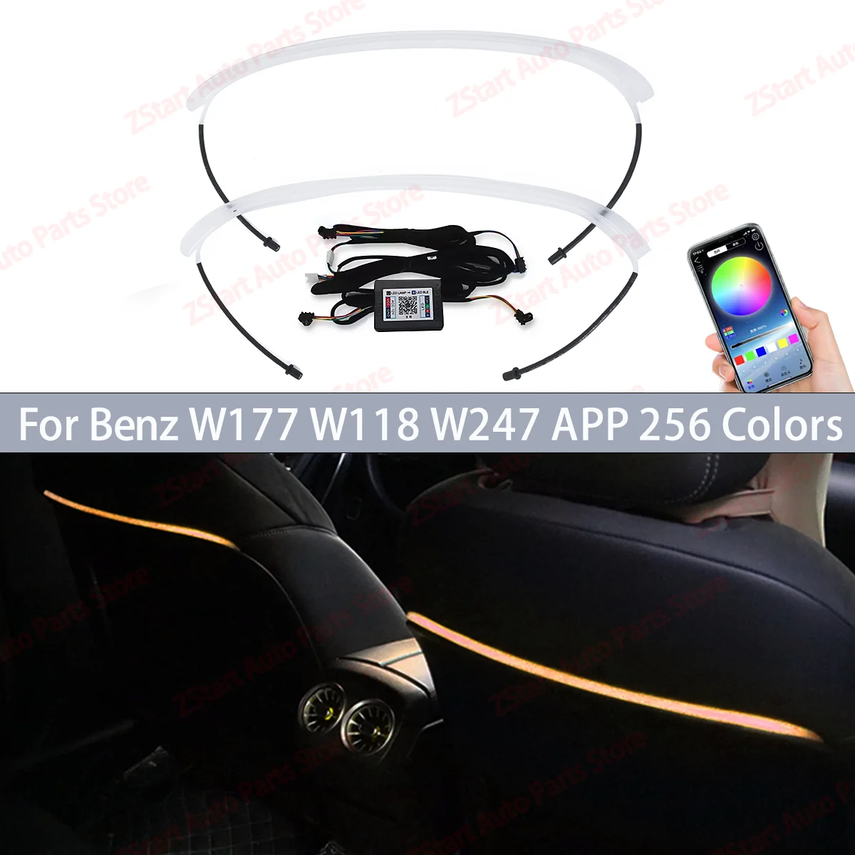 256 Colors LED W177 Seat Back Lamp Backrest Ambient Light For Mercedes Benz CLA GLA W118 W246 GLB B APP Control Rear Chair light
256 Colors LED W177 Seat Back Lamp Backrest Ambient Light For Mercedes Benz CLA GLA W118 W246 GLB B APP Control Rear Chair light