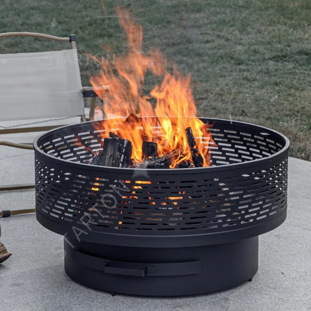 32" Wood Burning Fire Pits with Grill & Lid, Fire Pit Table for Outside with Waterproof Cover & Fire Poker
32" Wood Burning Fire Pits with Grill & Lid, Fire Pit Table for Outside with Waterproof Cover & Fire Poker
