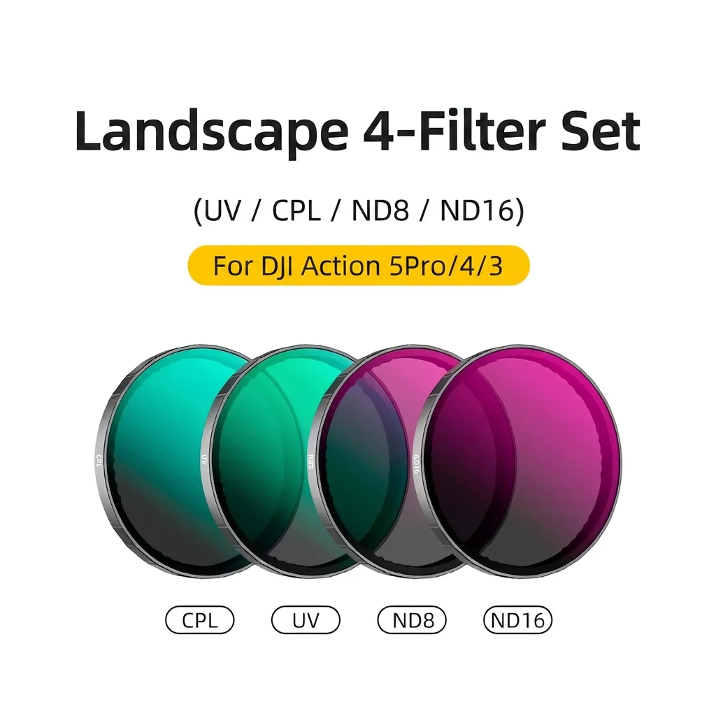 For DJI OSMO Action3 4 5 Pro Action Camera Accessories ND CPL Lens Filter UV ND8 ND16 ND32 Lens Filter Sets
For DJI OSMO Action3 4 5 Pro Action Camera Accessories ND CPL Lens Filter UV ND8 ND16 ND32 Lens Filter Sets