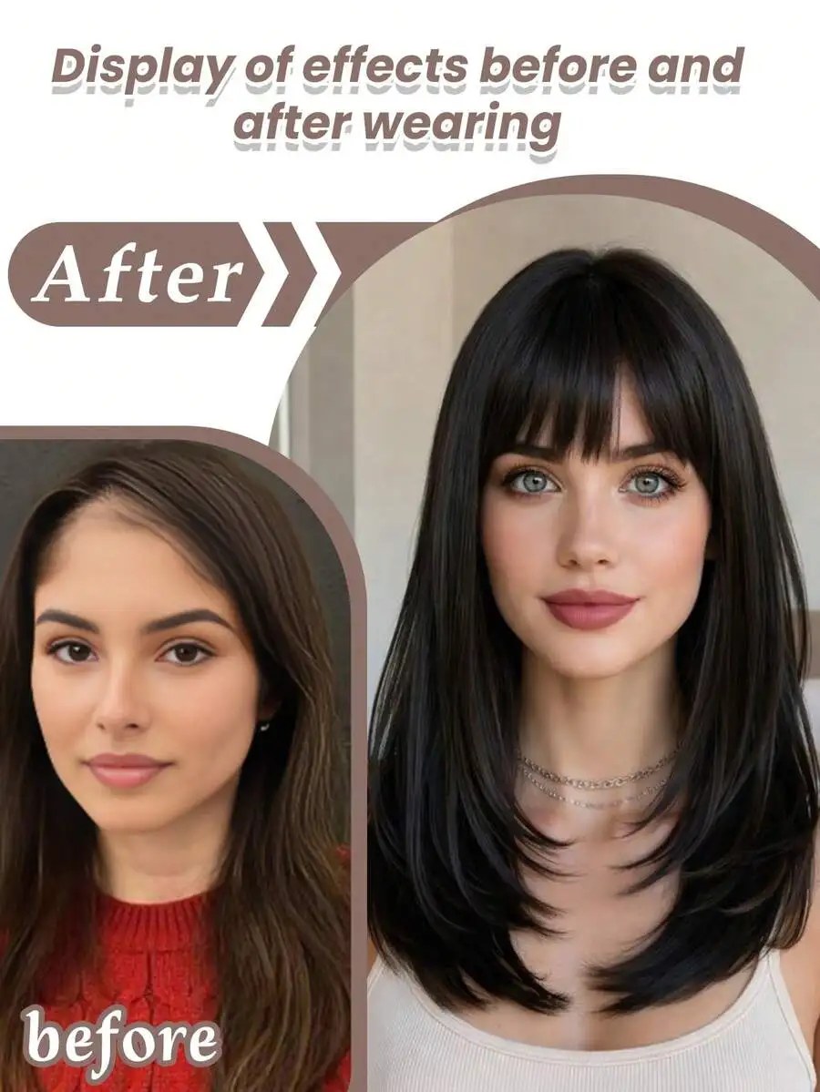 Womens Air Bangs Wig Seamless Synthetic Hairpiece Natural Invisible Fringe
Womens Air Bangs Wig Seamless Synthetic Hairpiece Natural Invisible Fringe