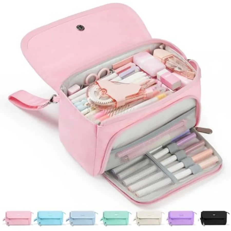 Super Large Pencil Case, Big Capacity Pencil Bag with 3 Compartments, Hold 200 pencils, Cute Pencil Pouch with Zipper, Portable
Super Large Pencil Case, Big Capacity Pencil Bag with 3 Compartments, Hold 200 pencils, Cute Pencil Pouch with Zipper, Portable