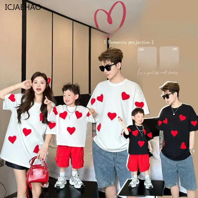 2025 Matching Family Clothes Mom Dad Daughter Son Heart Design Cotton Soft Comfortable Casual Outfits Set Short Sleeve Soft
2025 Matching Family Clothes Mom Dad Daughter Son Heart Design Cotton Soft Comfortable Casual Outfits Set Short Sleeve Soft