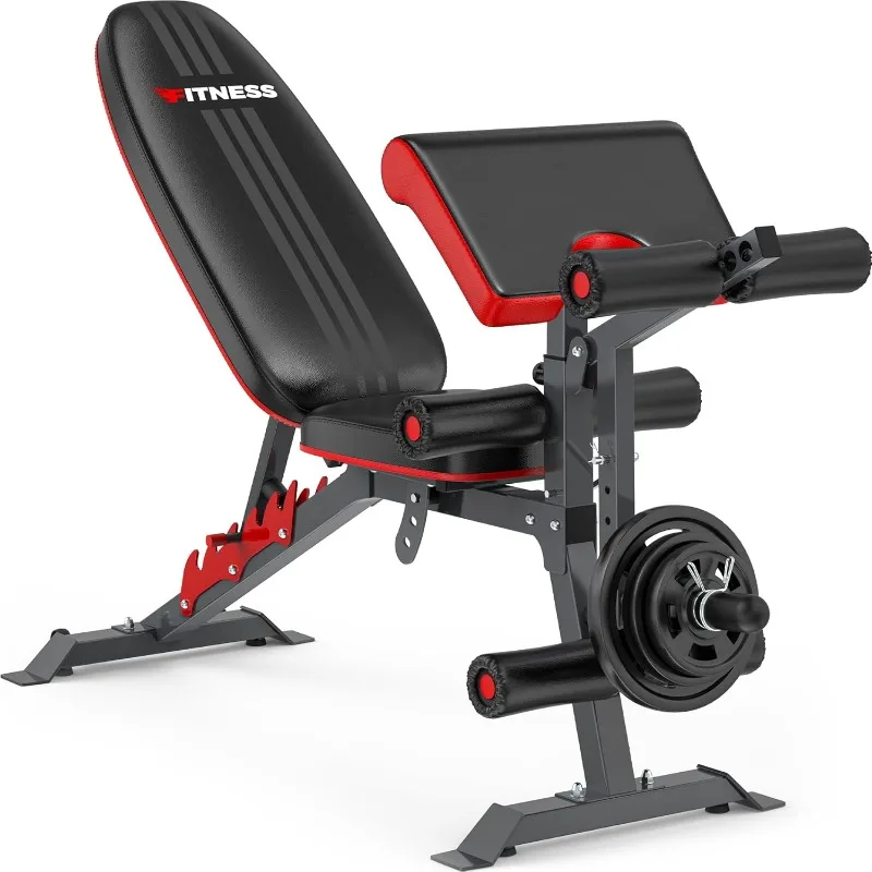 Fostoy Adjustable Weight Bench Press, 800lbs Load Workout Bench with Leg Extension and Preacher Pad, Flat/Incline
Fostoy Adjustable Weight Bench Press, 800lbs Load Workout Bench with Leg Extension and Preacher Pad, Flat/Incline