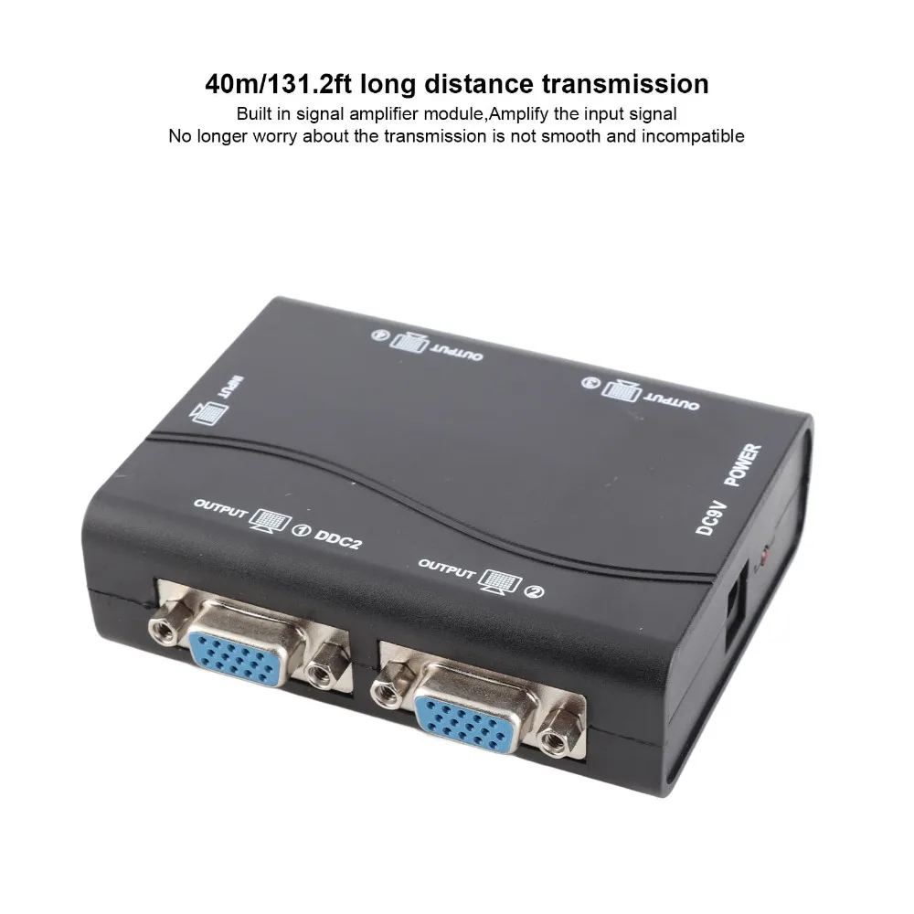 1 In 4 Out 250MHz VGA Splitter 1920x1440 USB Powered Video Distribution Duplicator VGA Splitter Amplifier Box For Laptop
1 In 4 Out 250MHz VGA Splitter 1920x1440 USB Powered Video Distribution Duplicator VGA Splitter Amplifier Box For Laptop