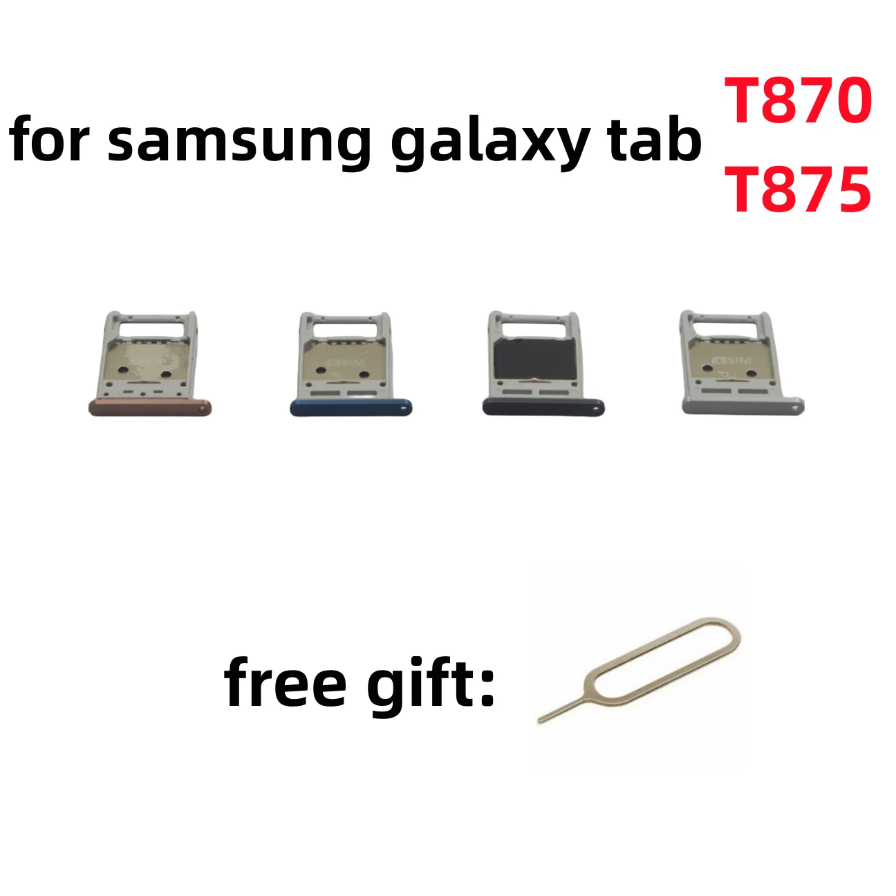 New Micro SIM Card SD Card Adapter Tray chip slot drawer Holder Replacement Part For Samsung Galaxy TAB SM-T870 T875 SIM tray
New Micro SIM Card SD Card Adapter Tray chip slot drawer Holder Replacement Part For Samsung Galaxy TAB SM-T870 T875 SIM tray