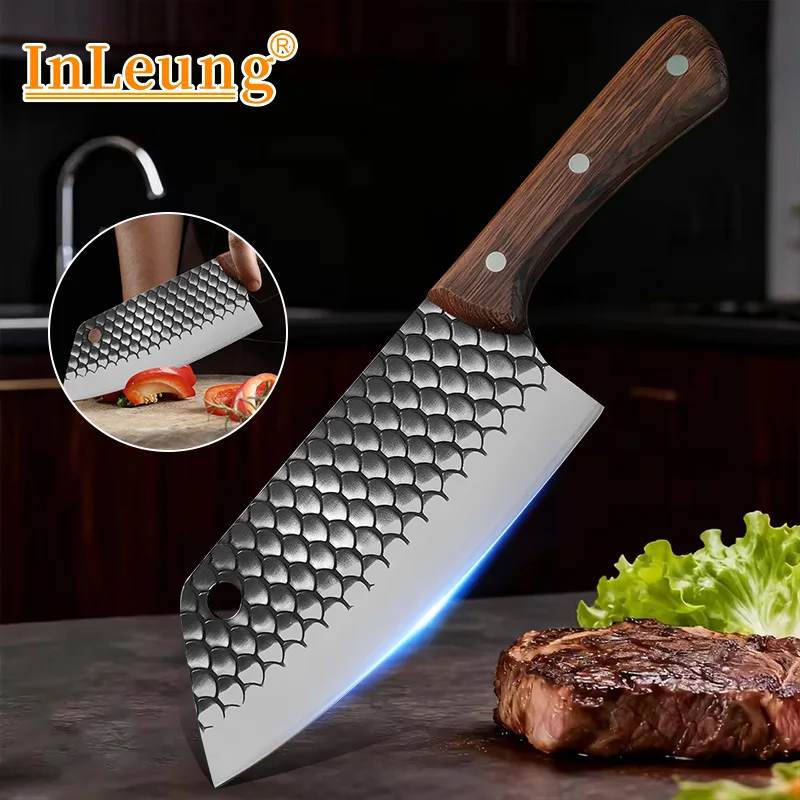Multifunction Kitchen Knife Stainless Steel Slicing Meat Chopping Knife Wood Handle Cooking Meat Cleaver Fruit Cutter Knife
Multifunction Kitchen Knife Stainless Steel Slicing Meat Chopping Knife Wood Handle Cooking Meat Cleaver Fruit Cutter Knife