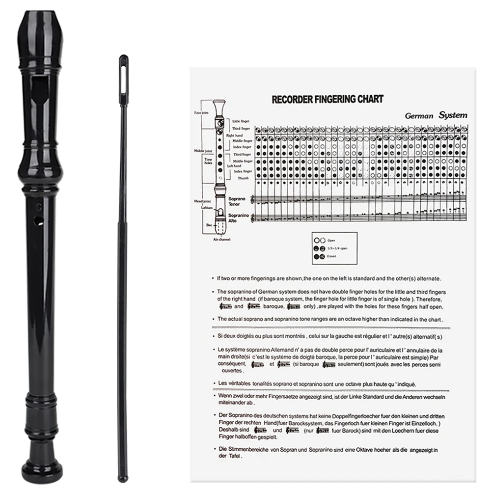 Plastic Recorder Flute Traditional Wind Instrument ABS Mouthpiece Durable German Cutting Tight Smooth Hole for Beginner
Plastic Recorder Flute Traditional Wind Instrument ABS Mouthpiece Durable German Cutting Tight Smooth Hole for Beginner