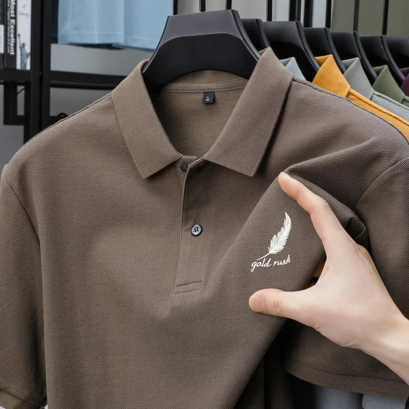 100%cotton fashion original feather embroide polo shirt busine casual comfort breath short sleeve Tshirt summer men first choice
100%cotton fashion original feather embroide polo shirt busine casual comfort breath short sleeve Tshirt summer men first choice