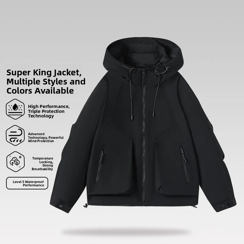 Dujia Men's Faionable Windproof Hooded Jaet 2025 Autumn New Sle Versatile Youth Polyester Fiber Long Sve Coat
Dujia Men's Faionable Windproof Hooded Jaet 2025 Autumn New Sle Versatile Youth Polyester Fiber Long Sve Coat