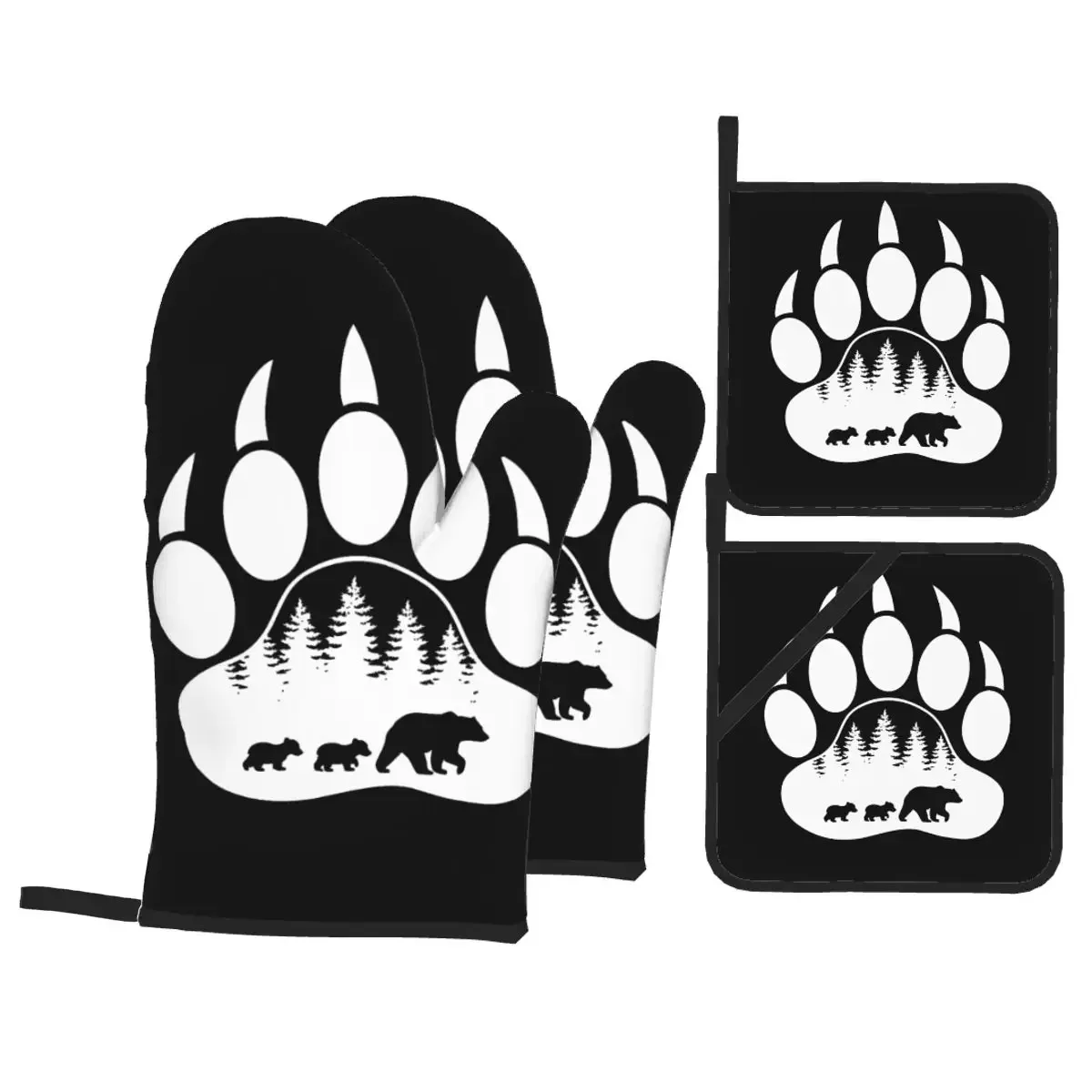 Рукавицы для духовки и подставки для кастрюль Mama Bear Paw, набор из 4 предметов для приготовления пищи, выпечки, нескользящие термостойкие кухонные перчатки для барбекю, подставки для приготовления пищи
Рукавицы для духовки и подставки для кастрюль Mama Bear Paw, набор из 4 предметов для приготовления пищи, выпечки, нескользящие термостойкие кухонные перчатки для барбекю, подставки для приготовления пищи