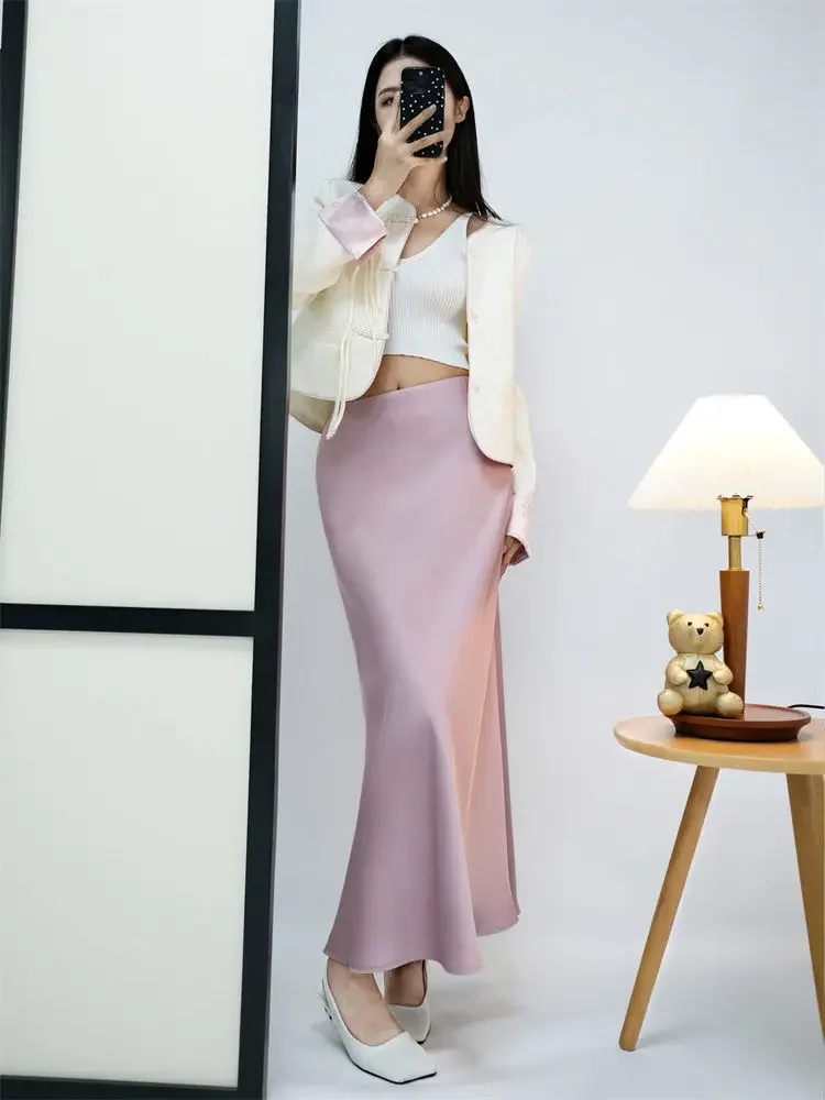 Women with Bread Hip Fish Tail Long Skirt for Spring and Summer Drooping Skirt High Waist Slim Mid-length Skirt
Women with Bread Hip Fish Tail Long Skirt for Spring and Summer Drooping Skirt High Waist Slim Mid-length Skirt