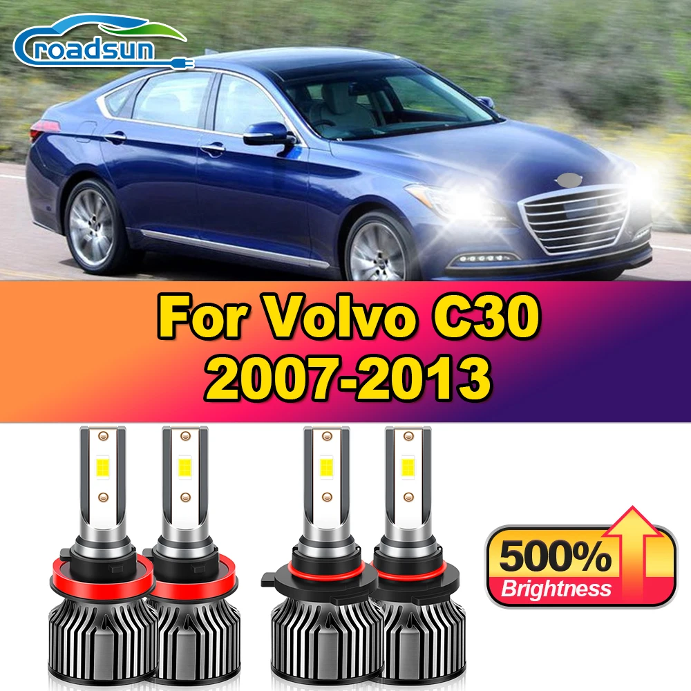 240W LED Headlight Bulbs 40000LM Turbo Auto Lamps 12V 6000K White CSP Chips Front Lights For Volvo C30 2007-2010 2011 2012 2013
240W LED Headlight Bulbs 40000LM Turbo Auto Lamps 12V 6000K White CSP Chips Front Lights For Volvo C30 2007-2010 2011 2012 2013