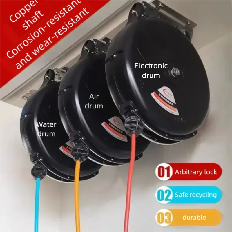 Ceiling Mounted Auto Retractable Hose Reel Air Water Electric Cable Winder Telescopic Pipe Storage for Garage Organization
Ceiling Mounted Auto Retractable Hose Reel Air Water Electric Cable Winder Telescopic Pipe Storage for Garage Organization