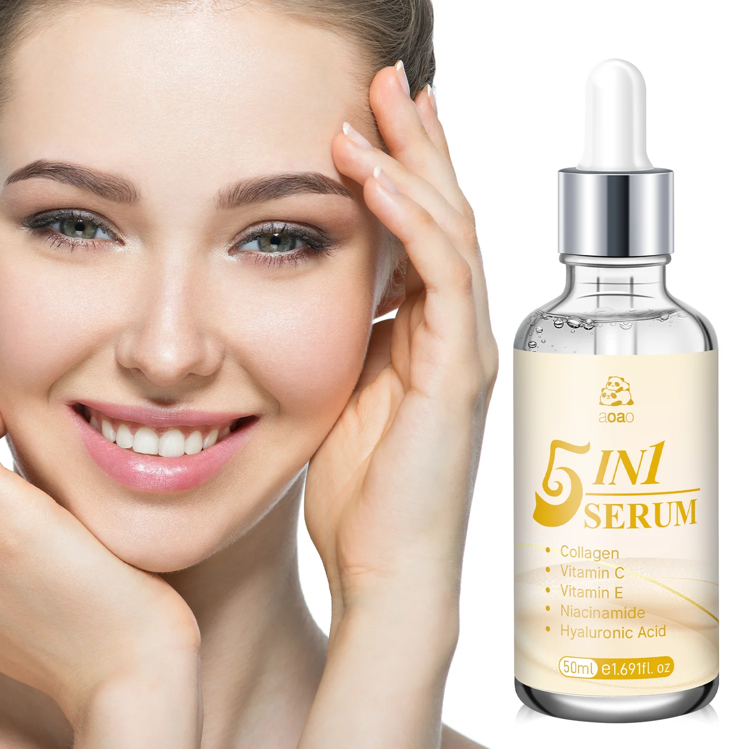 5-in-1 Anti-Aging Facial Serum with Vitamin C, Hyaluronic Acid & Aloe - Moisturizing, Wrinkle-Smoothing Essence
5-in-1 Anti-Aging Facial Serum with Vitamin C, Hyaluronic Acid & Aloe - Moisturizing, Wrinkle-Smoothing Essence