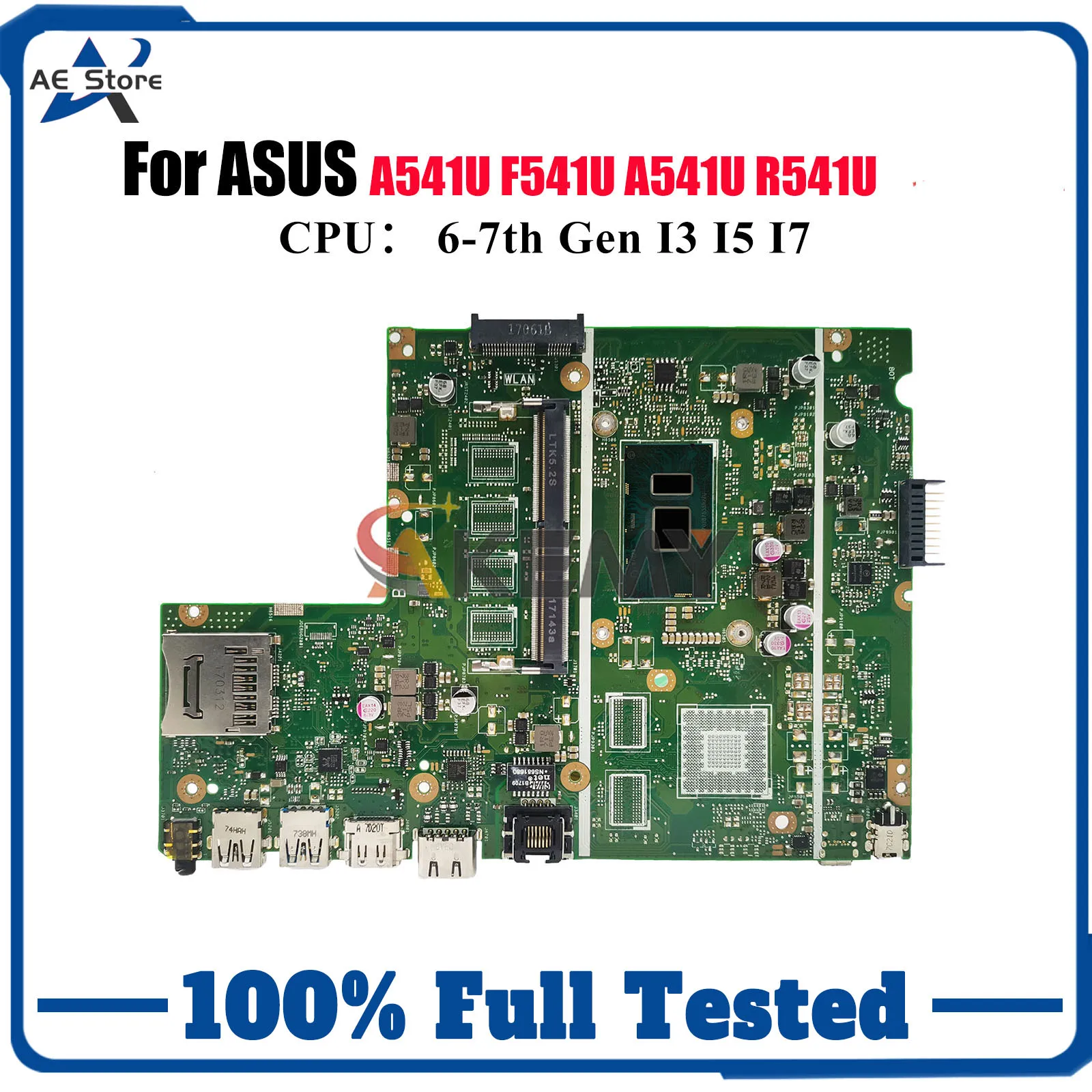 X541UAK Laptop Motherboard For ASUS X541UV X541UVK A541U X541UAK R541U X541UJ F541U X541UA X541U A541U Mainboard W/ I3 I5 I7 CPU
X541UAK Laptop Motherboard For ASUS X541UV X541UVK A541U X541UAK R541U X541UJ F541U X541UA X541U A541U Mainboard W/ I3 I5 I7 CPU