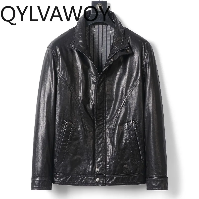 QYLVAWOY Spring Autumn Top Layer Cowhide Leather Jacket Men Casual Leather Coat Motorcycle Jackets Business Chaquetas Vintage
QYLVAWOY Spring Autumn Top Layer Cowhide Leather Jacket Men Casual Leather Coat Motorcycle Jackets Business Chaquetas Vintage