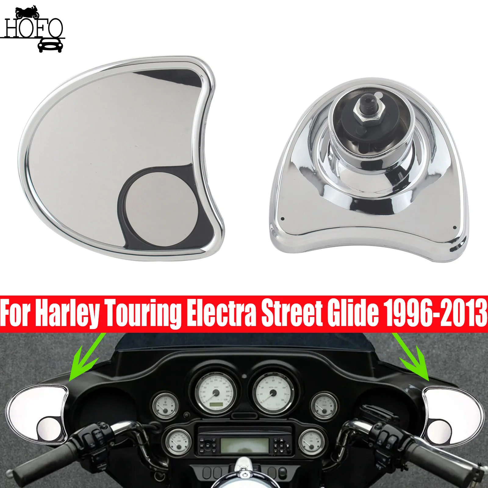 Fairing Mount Rearview Mirrors Chrome For Harley Davidson Street Glide FLHX and Electra Glide FLHT FLHTK FLHTCU 1996-2013
Fairing Mount Rearview Mirrors Chrome For Harley Davidson Street Glide FLHX and Electra Glide FLHT FLHTK FLHTCU 1996-2013