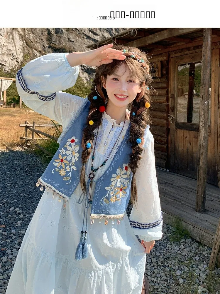 Модный свободный женский комплект из топа и жилета с вышивкой, с цветочным этническим узором, средней плотности, с V-образным вырезом, из четырех предметов, для осеннего сезона
Модный свободный женский комплект из топа и жилета с вышивкой, с цветочным этническим узором, средней плотности, с V-образным вырезом, из четырех предметов, для осеннего сезона