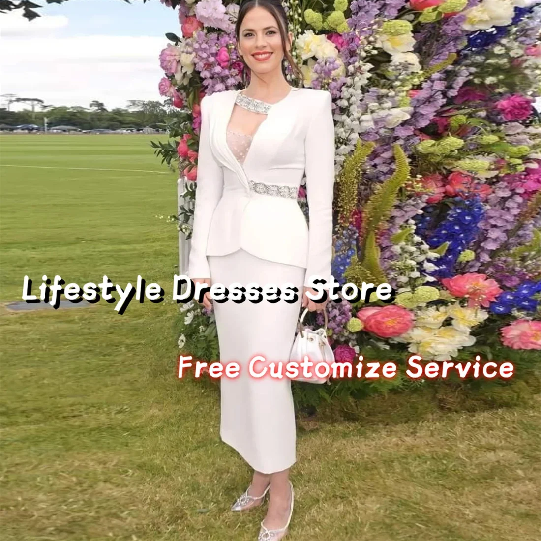 2 Piece Crystal Beads Jacket Evening Dresses V-neck Sash Prom Dress Slim Fit Long Sleeve vestidos de fiesta elegantes 2024
2 Piece Crystal Beads Jacket Evening Dresses V-neck Sash Prom Dress Slim Fit Long Sleeve vestidos de fiesta elegantes 2024