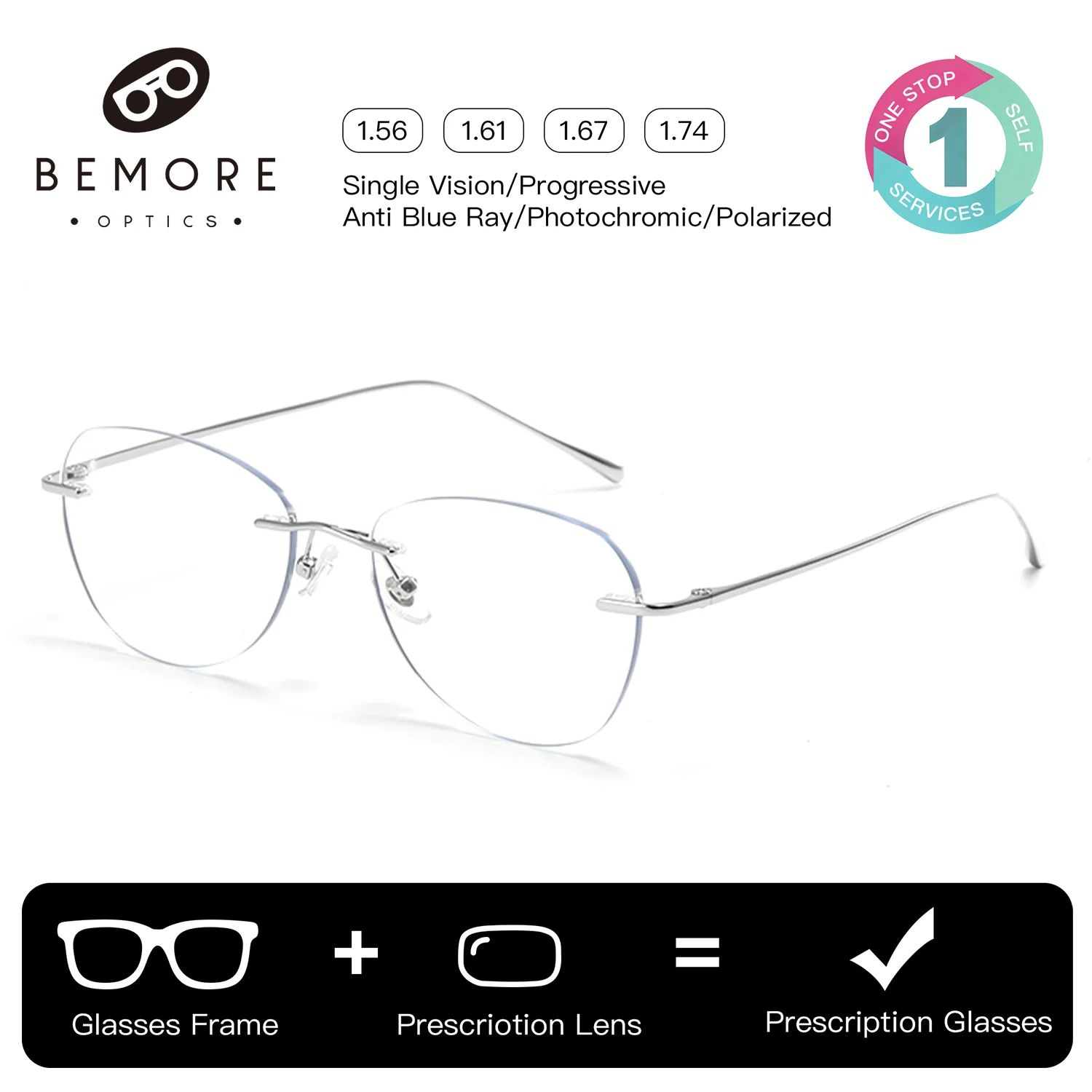 BEMORE Cat Eye Glasses Prescription Photochromic Anti Blue Light Metal Presbyopic Eyeglasses Woman
BEMORE Cat Eye Glasses Prescription Photochromic Anti Blue Light Metal Presbyopic Eyeglasses Woman
