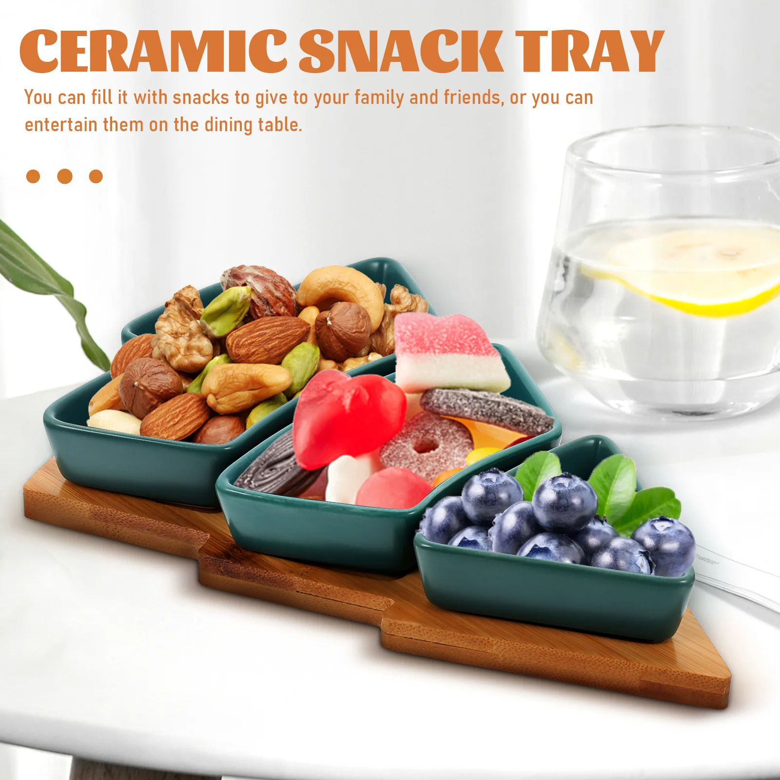 Ceramic Snack Plate Christmas Set Dry Fruit Multi Function Candy Tray Bamboo Tray Kitchen Room
Ceramic Snack Plate Christmas Set Dry Fruit Multi Function Candy Tray Bamboo Tray Kitchen Room